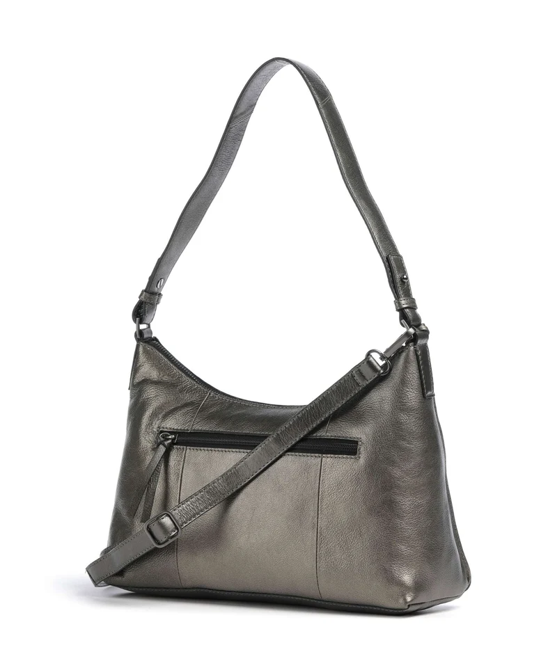 Burkely Creased Crystal Sac porté épaule gunmetal