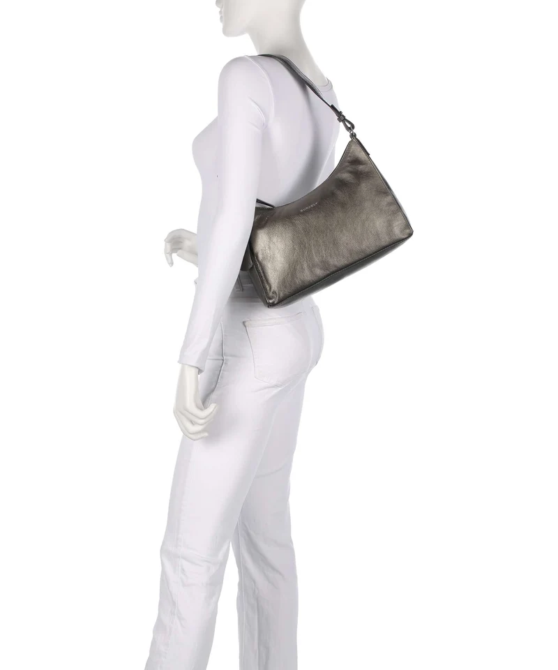 Burkely Creased Crystal Sac porté épaule gunmetal