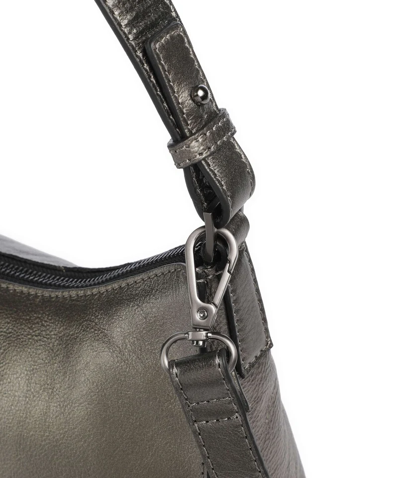Burkely Creased Crystal Sac porté épaule gunmetal