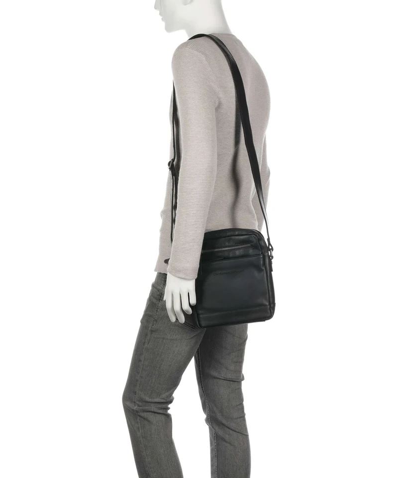 The Chesterfield Brand Wax Pull Up Cow Arnhem Sac bandoulière black