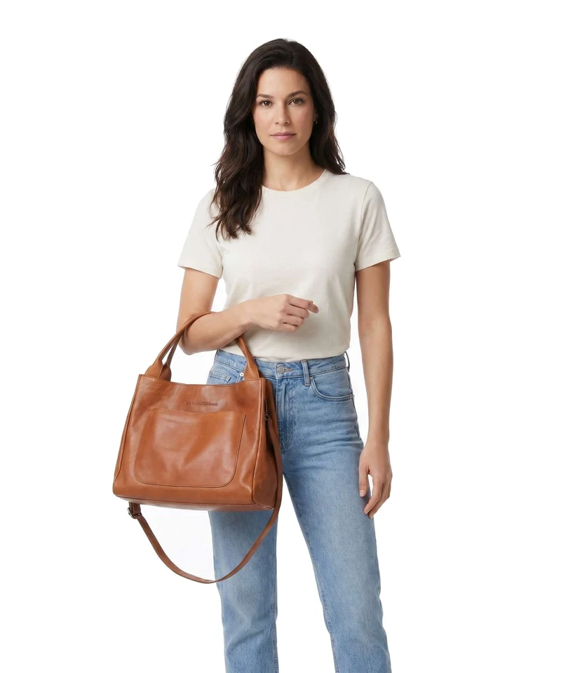 The Chesterfield Brand Wax Pull Up Cow Fioline Sac à main cognac