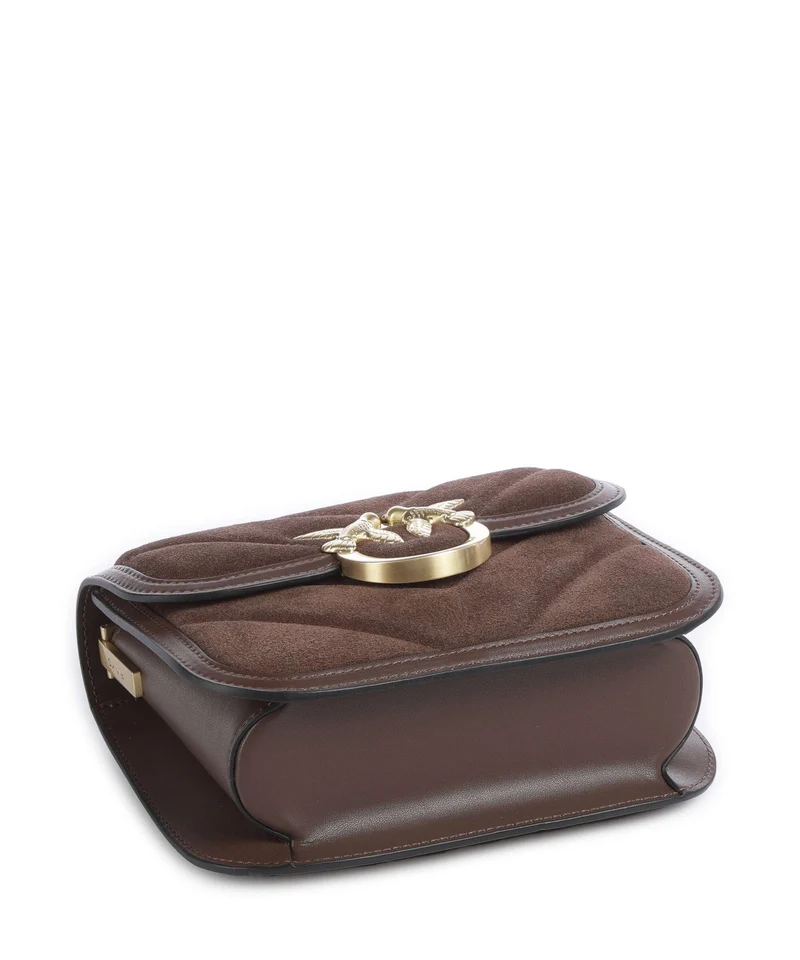 Pinko Love Box Sac bandoulière marrone castano/matt gold