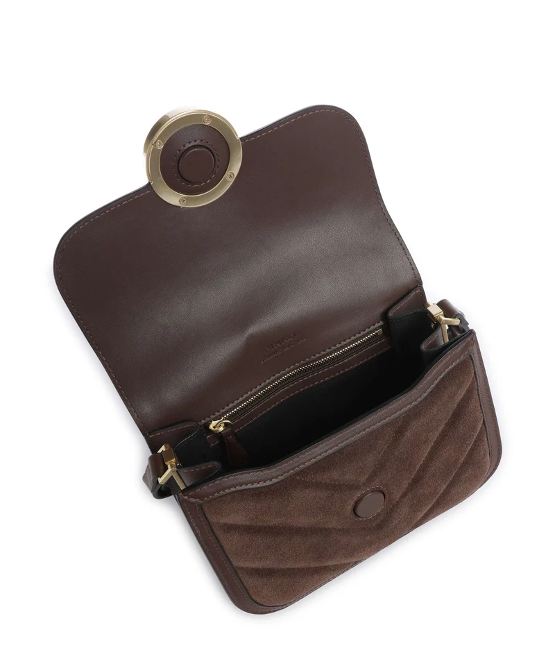 Pinko Love Box Sac bandoulière marrone castano/matt gold