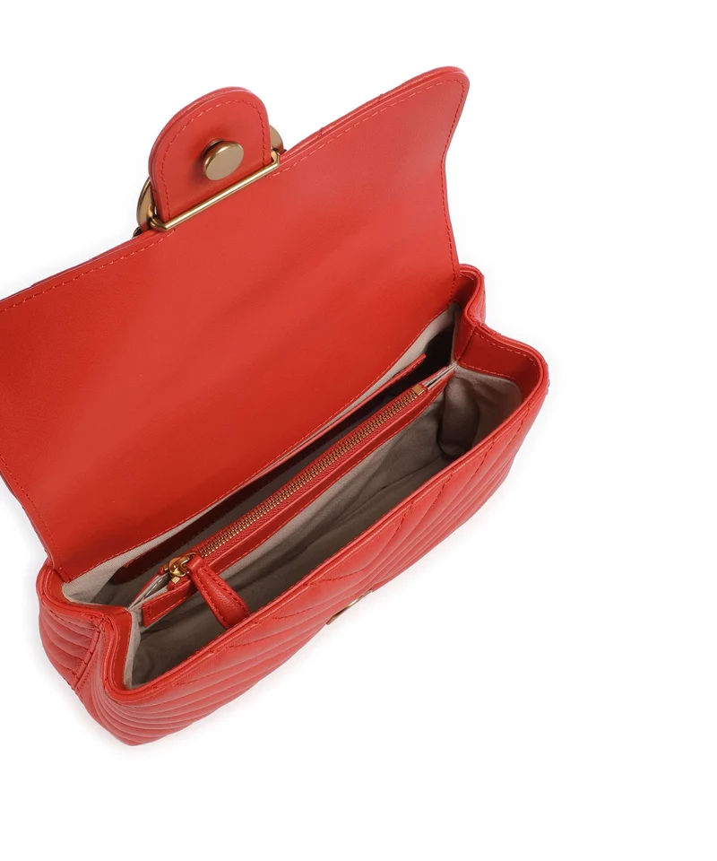 Pinko Love Lady Puff Mini Sac à main rosso mandarino/antique gold