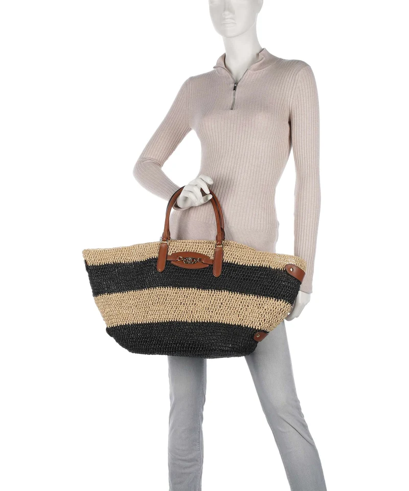 Lauren Ralph Lauren Daphney 40 Straw Sac à main natural/black/lauren tan