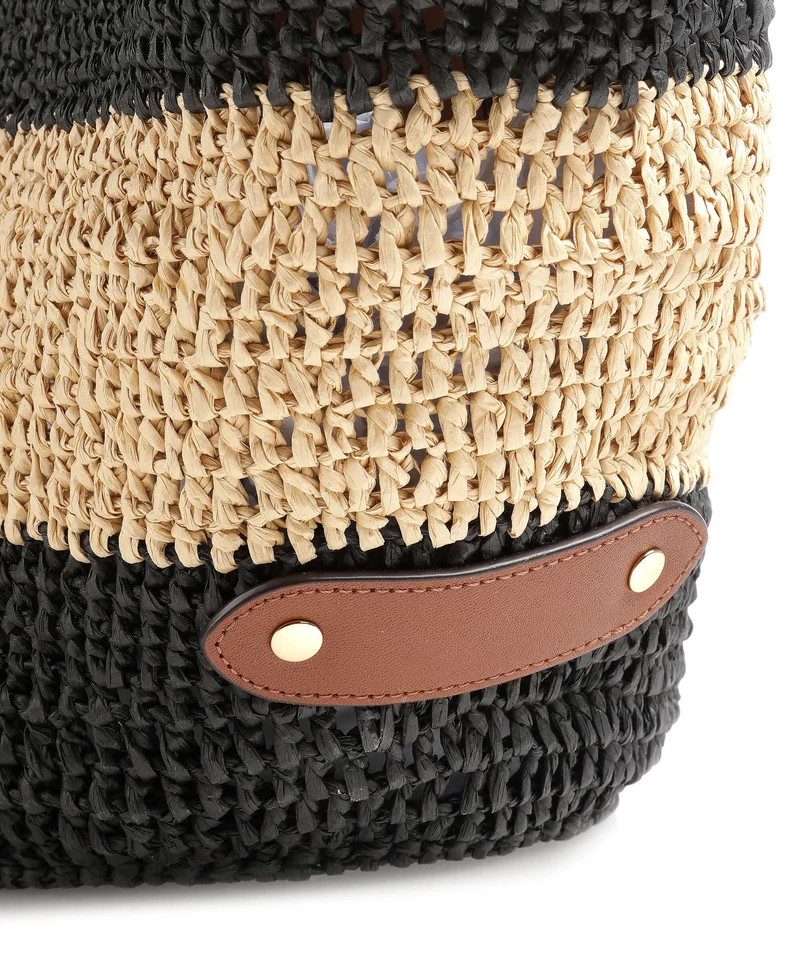 Lauren Ralph Lauren Daphney 40 Straw Sac à main natural/black/lauren tan