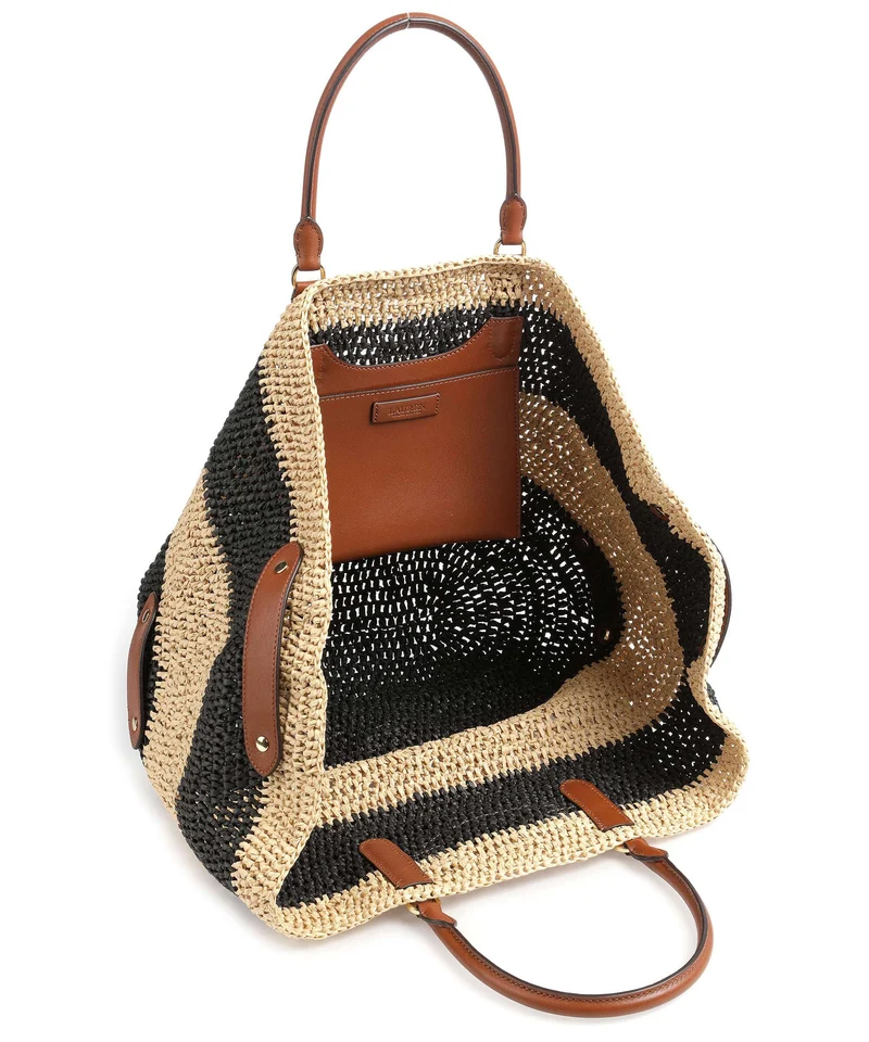 Lauren Ralph Lauren Daphney 40 Straw Sac à main natural/black/lauren tan