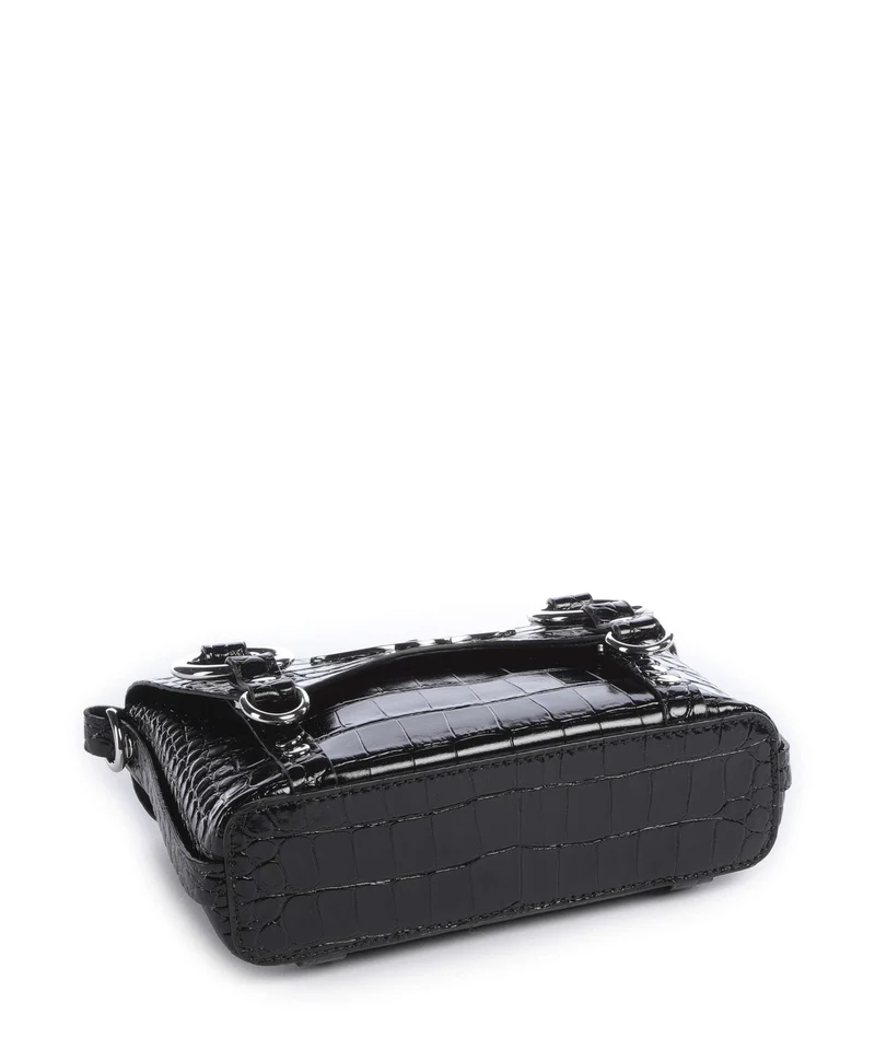 Vivienne Westwood Kim Embossed Croc Sac bandoulière black