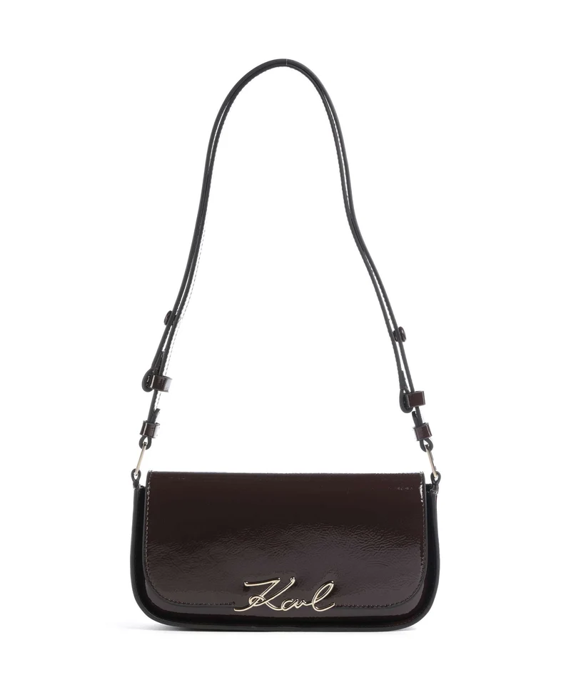 Karl Lagerfeld K/Signature Sac porté épaule tobacco