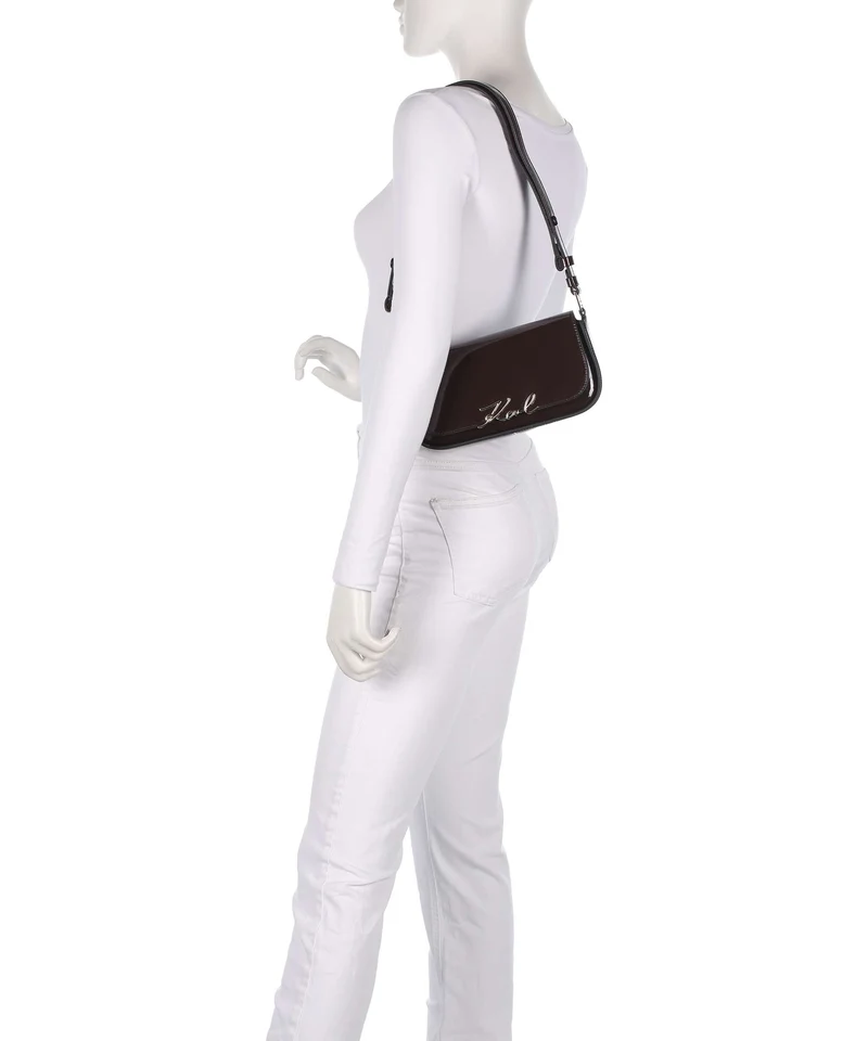 Karl Lagerfeld K/Signature Sac porté épaule tobacco