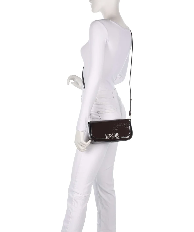 Karl Lagerfeld K/Signature Sac porté épaule tobacco