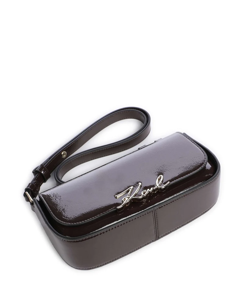 Karl Lagerfeld K/Signature Sac porté épaule tobacco