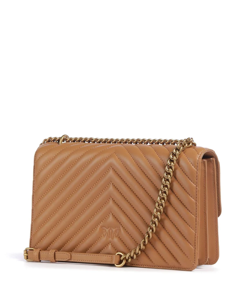 Pinko Love One Classic Sac porté épaule torrone/antique gold
