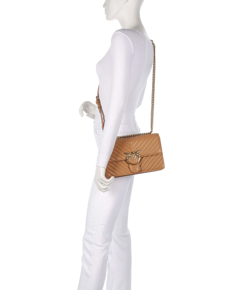 Pinko Love One Classic Sac porté épaule torrone/antique gold