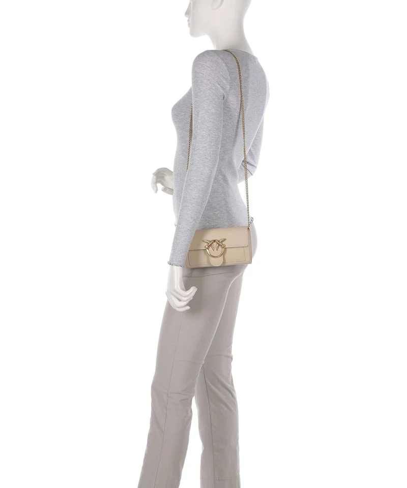 Pinko Love One Portefeuille beige/grigio fumo/antique gold