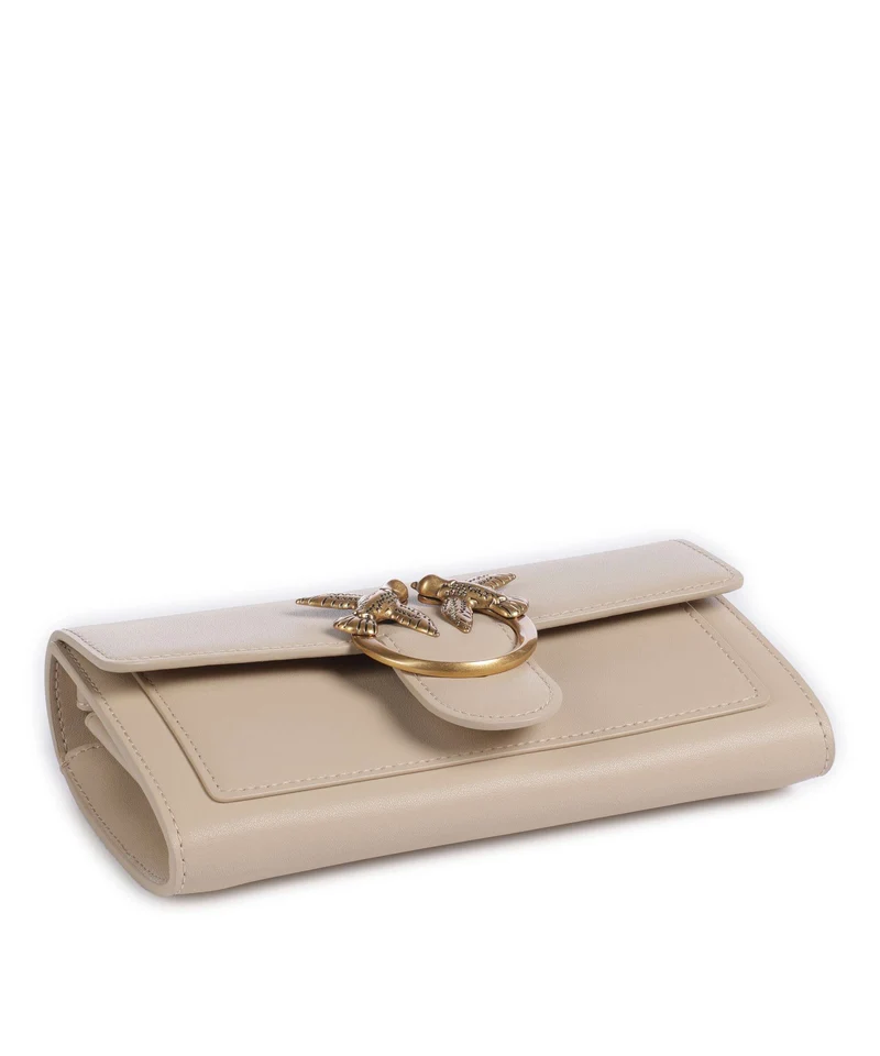Pinko Love One Portefeuille beige/grigio fumo/antique gold