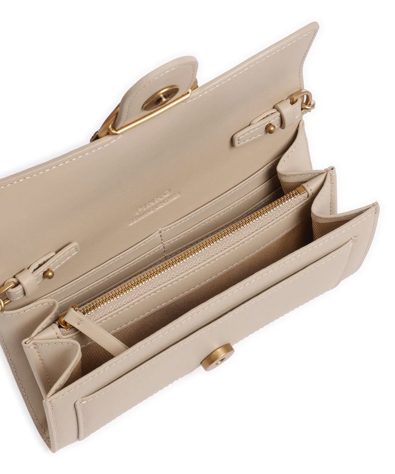 Pinko Love One Portefeuille beige/grigio fumo/antique gold