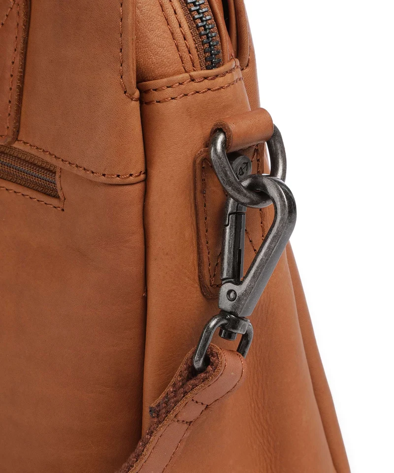 The Chesterfield Brand Wax Pull Up Cow Porlezza Sac porté épaule cognac