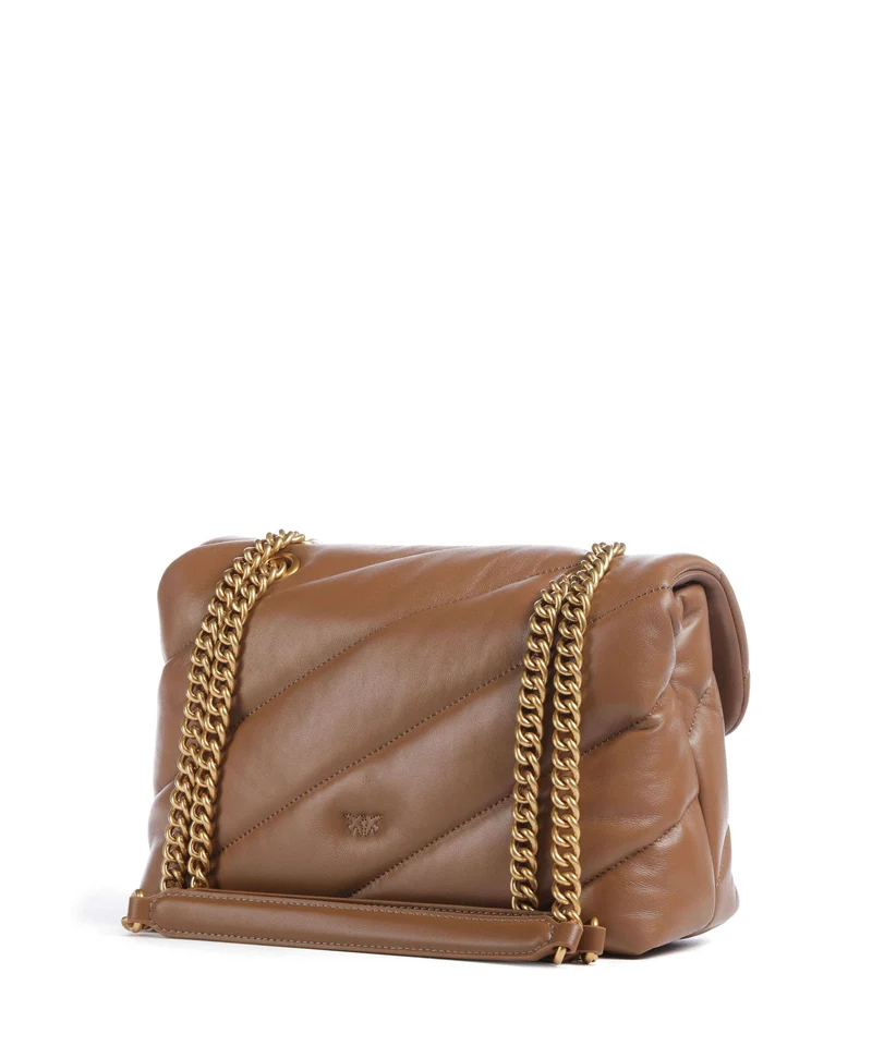 Pinko Love Puff Classic Sac porté épaule marrone cognac/antique gold