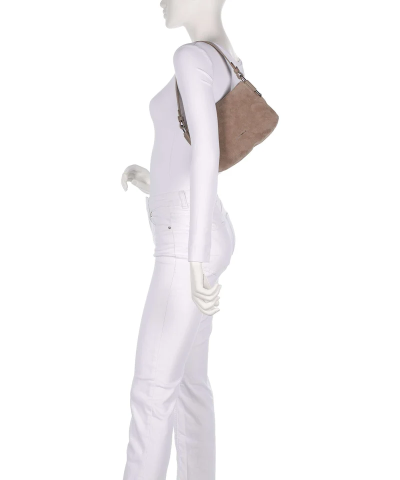 Coccinelle Rebekka Suede Sac porté épaule warm taupe