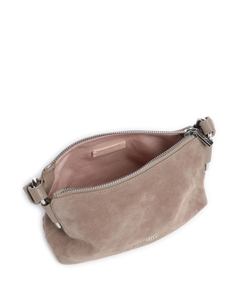 Coccinelle Rebekka Suede Sac porté épaule warm taupe