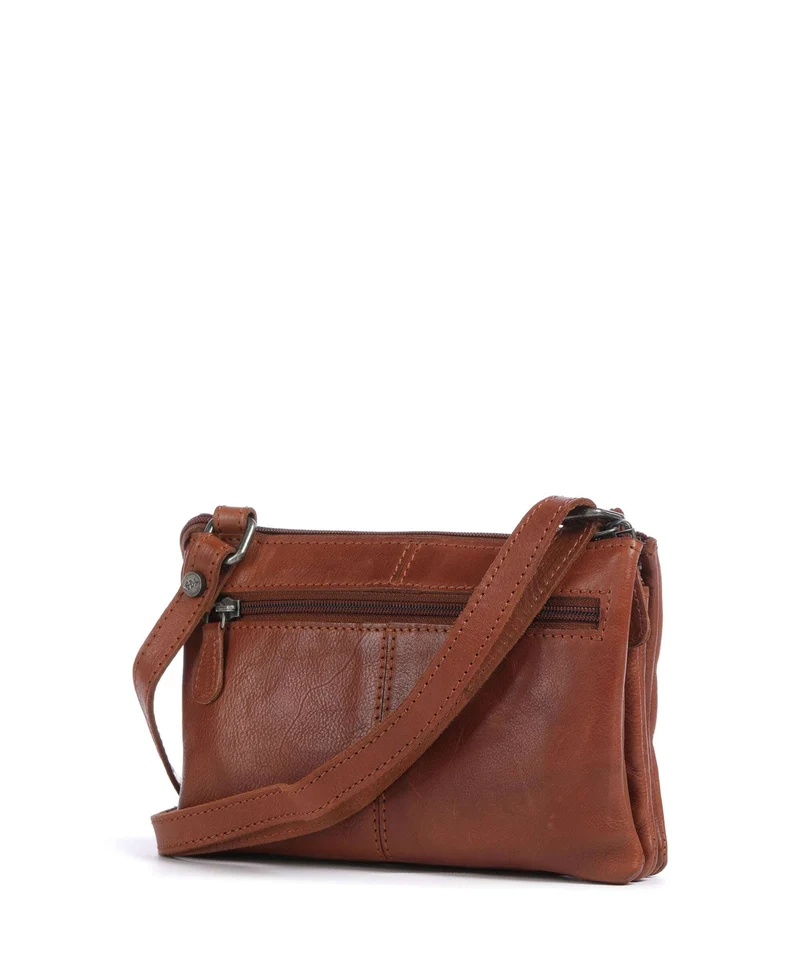 The Chesterfield Brand Washed Waxed Cow Osaka Sac bandoulière cognac