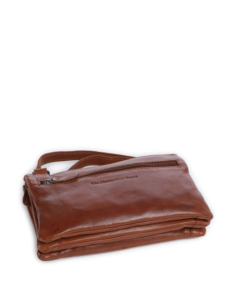 The Chesterfield Brand Washed Waxed Cow Osaka Sac bandoulière cognac