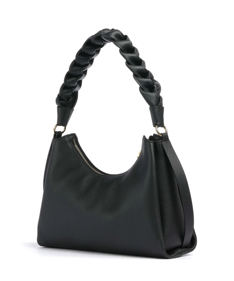 Coccinelle Boheme Grana Double Sac porté épaule noir/cuir