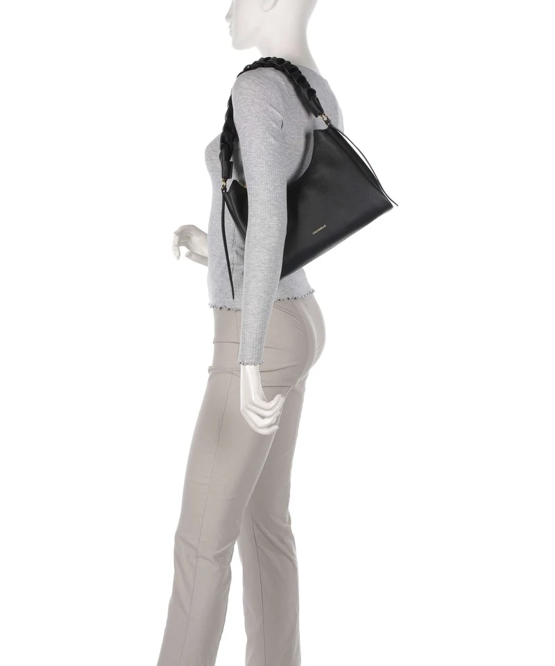 Coccinelle Boheme Grana Double Sac porté épaule noir/cuir