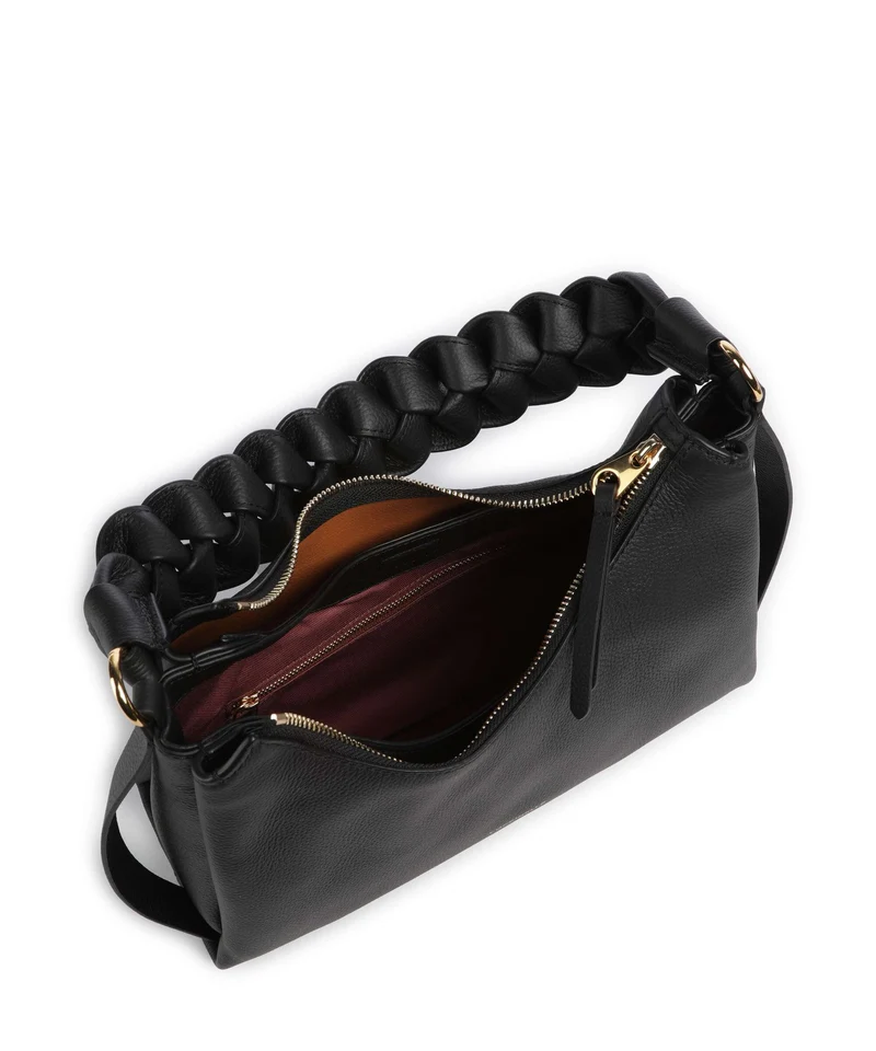 Coccinelle Boheme Grana Double Sac porté épaule noir/cuir
