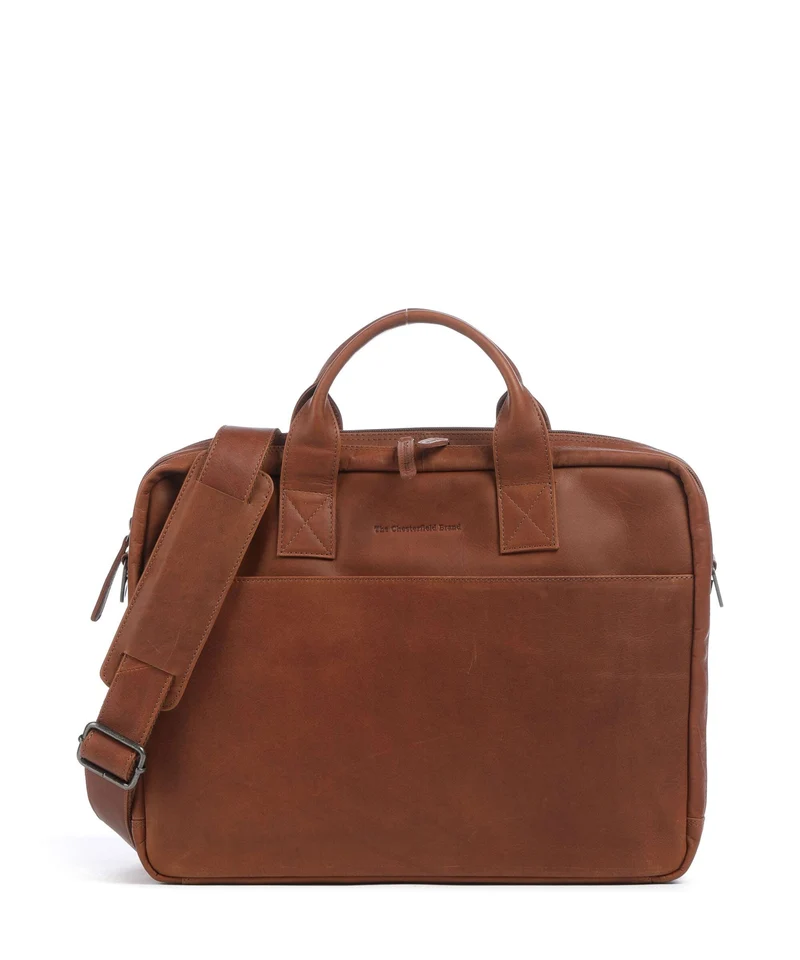 The Chesterfield Brand Cow Wax Pull Up Frazer Porte-document cognac